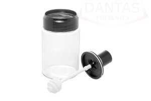 Meleira de Vidro com Pegador e Tampa de Plástico 14cm