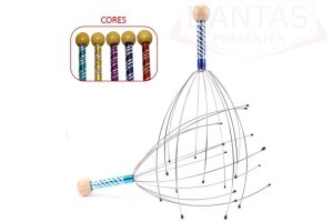 Massageador Manual de Cabeça Cores Sortidas 23cm - Dantas