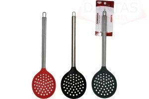 Escumadeira de Silicone Cabo de Inox 33,5cm