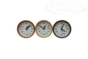 Relogio de Mesa de Plástico Redondo 10,5cm - Dantas
