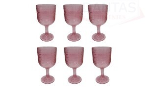 JG DE TACAS PEROLA ROSA 390ML 6PCS