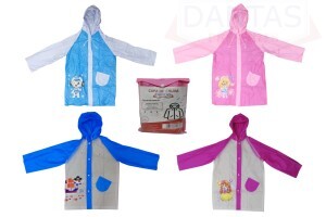 CAPA DE CHUVA COM CAPUZ TRANSPARENTE