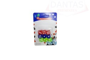 Conjunto Dados Colorido com 6 Peças