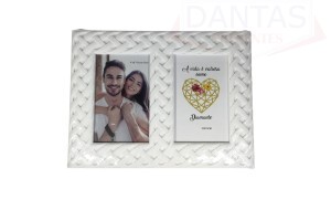 PORTA RETRATO COM 2 FOTOS 10X15CM