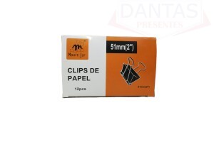 Clips para papel de metal 51mm com 12 unidades