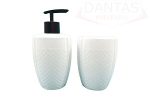 Jogo de Banheiro de Porcelana 02 peças - Amigold