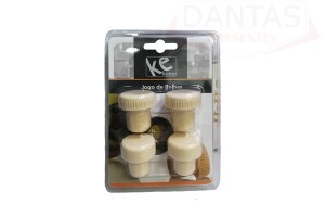 Rolha Madeira Sintetica 04 peças - Ke Home