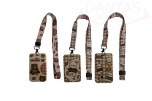 Porta Cartão / Porta Crachá Urso Marrom Sortido 11cm - Dantas