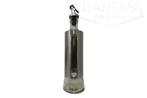 Porta Azeiite / Porta Vinagre 500ml de Vidro e Aço Inox - MegaGift