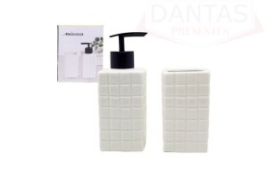 Jogo para Banheiro de Porcelana com 02 peças - Amigold